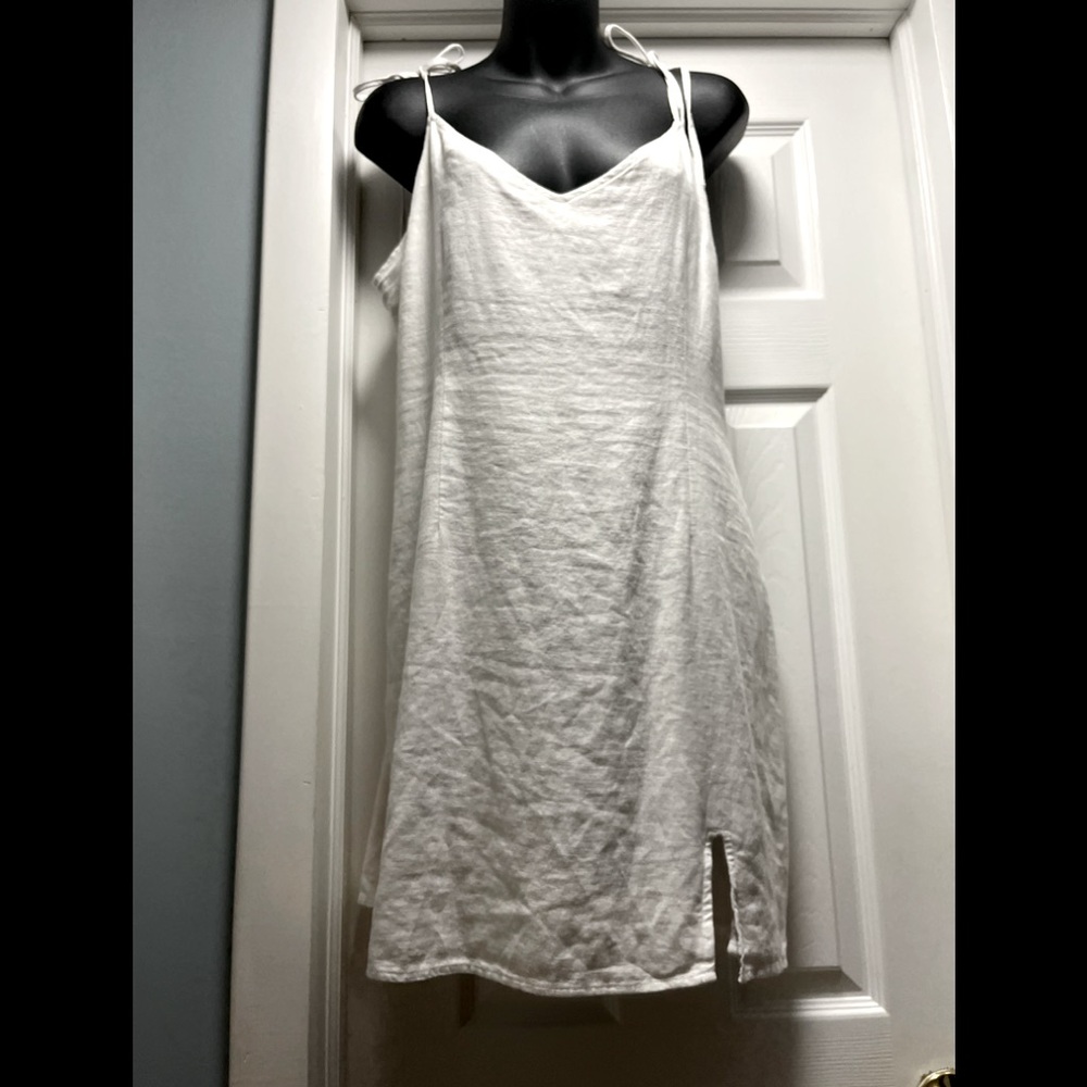 Abercrombie & Fitch Tie Straps mini dress in white